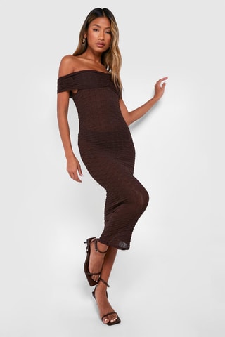 Robe fourreau - Marron