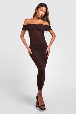 Robe fourreau - Marron