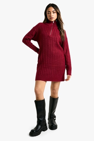 Robe pull - Rouge framboise