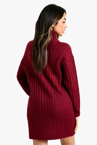 Robe pull - Rouge framboise