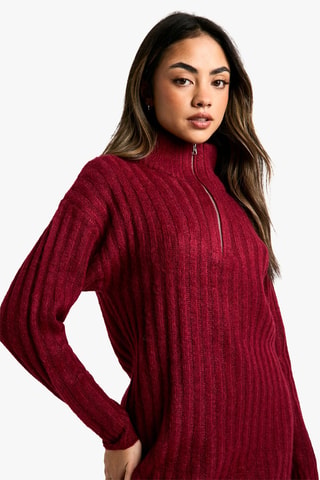 Robe pull - Rouge framboise