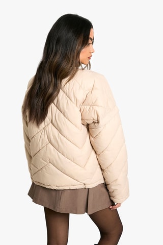 Gewatteerde Jas - Beige