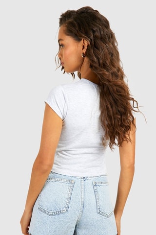 T-shirt - Gris chiné et rose poudré