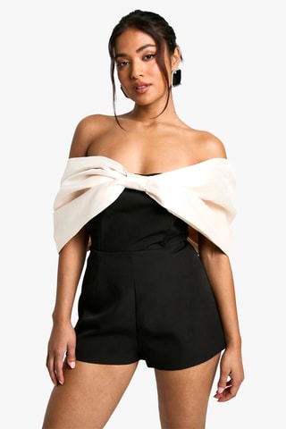 Playsuit - Zwart en Ecru