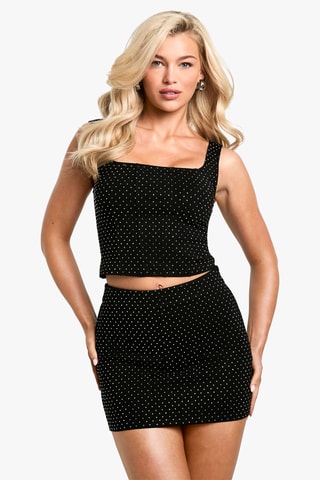 Minijupe taille haute - Noir