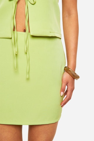 Jupe droite taille haute - Vert clair