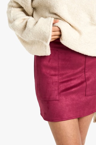 Minijupe taille haute - Bordeaux