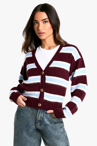 Vest - bordeauxrood en blauw