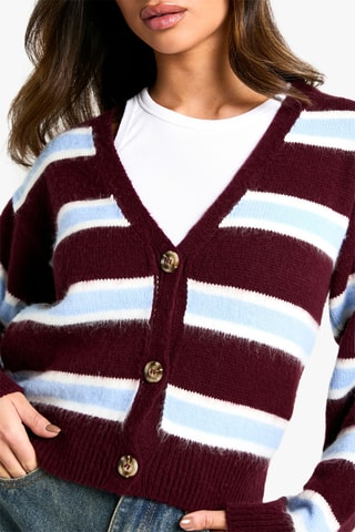 Vest - bordeauxrood en blauw