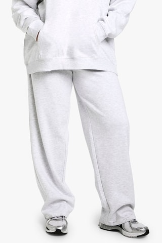 Broek Wide Legs - Gemêleerd Lichtgrijs