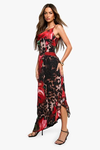 Robe asymétrique - Rouge