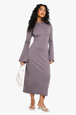 Robe longue - Gris foncé