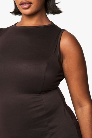 Robe fourreau - Marron