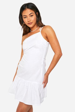 Robe asymétrique - Blanc