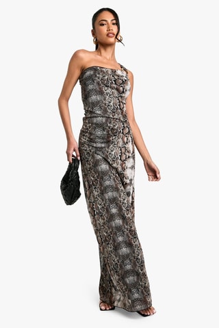 Robe asymétrique - Marron