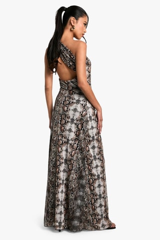 Robe asymétrique - Marron
