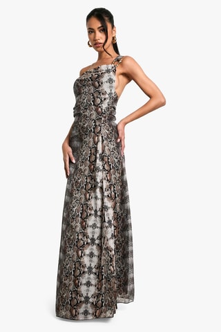 Robe asymétrique - Marron