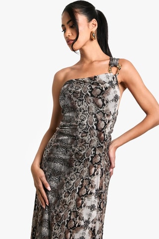 Robe asymétrique - Marron