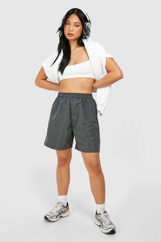 Short Hoge Taille - Donkergrijs