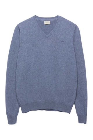 Camisola - Cinzento-claro mesclado - Azul-marinho