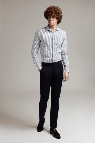 Pantalon de costume slim - Bleu marine