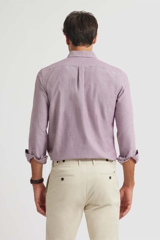 Chemise regular en coton biologique - Rouge