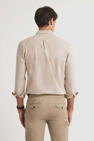 Chemise regular en coton biologique - Marron