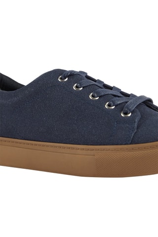 Baskets en cuir - Bleu marine