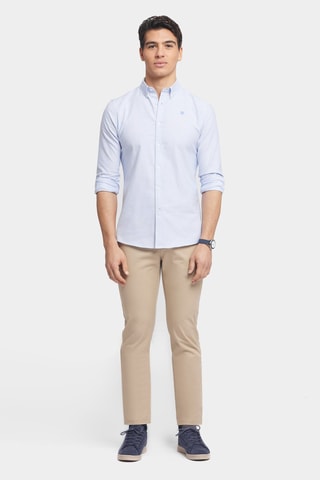 Chemise regular en coton biologique - Bleu