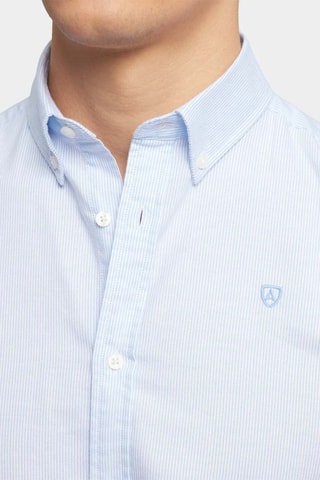 Chemise regular en coton biologique - Bleu