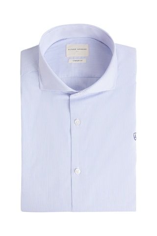 Camisa slim - Azul-celeste - Azul
