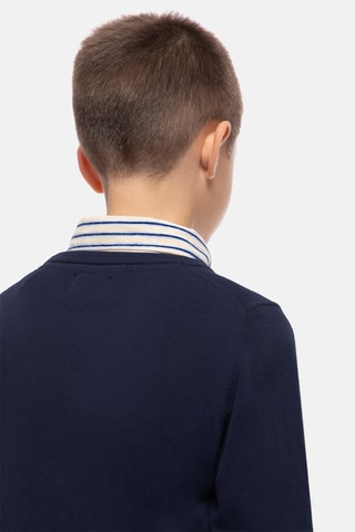 Camisola - Bege - Azul-marinho