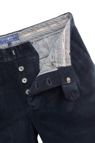 Pantalon slim en velours - Bleu marine