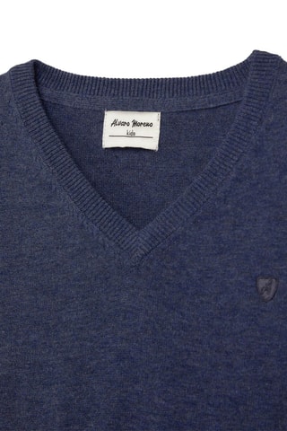 Camisola - Cinzento-claro mesclado - Azul