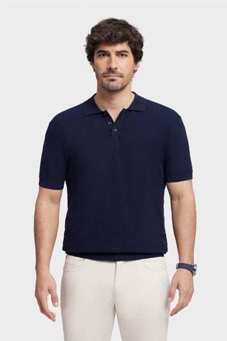 Polo regular - Bleu marine