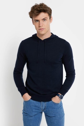 Sweat à capuche - Bleu marine