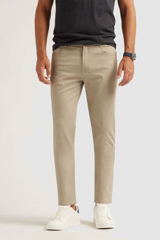 Pantalon slim - Beige