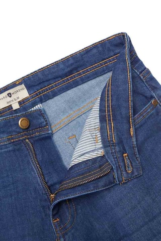 Calças de ganga slim - Azul-celeste - Azul-marinho