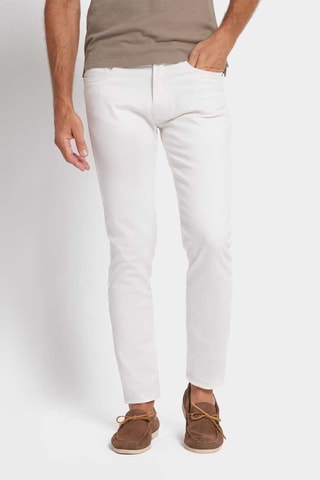 Calças de ganga slim - Branco - Branco
