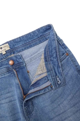 Calças de ganga slim - Branco - Azul