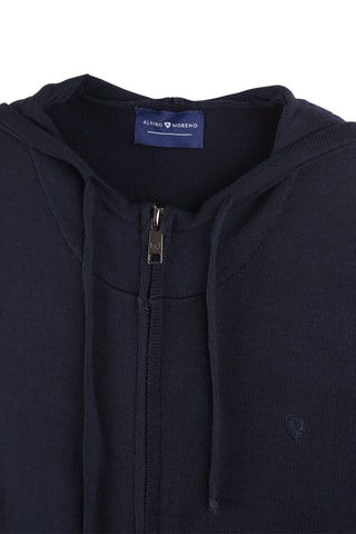 Sweat com capuz - Azul-noite - Azul-marinho