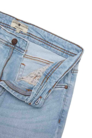 Calças de ganga skinny - Azul-celeste - Azul