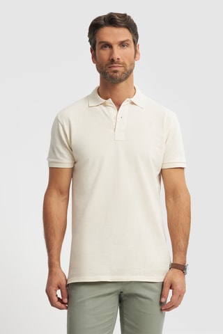Polo regular - Écru