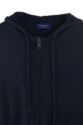 Sweat com capuz - Azul-noite - Azul-marinho