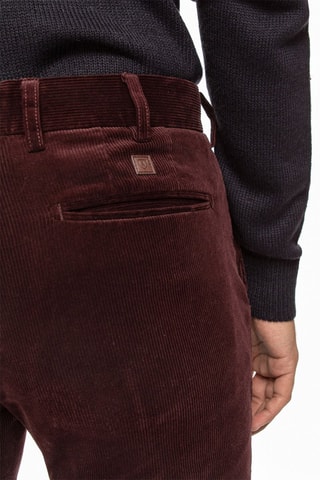 Pantalon slim en velours - Rouge