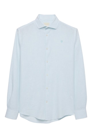 Chemise regular en lin - Bleu clair