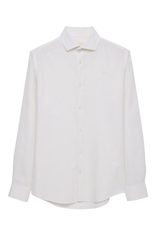 Chemise regular en lin - Jaune