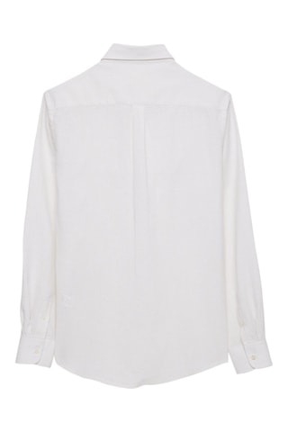 Chemise regular en lin - Jaune