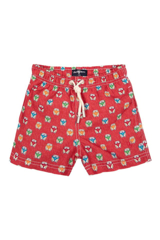 Calções de banho - Amarelo - Vermelho