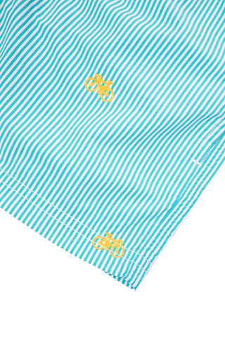 Calções de banho - Coral - Turquesa